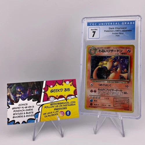 1997 Pokemon Dark Charizard Team Rocket Japanese Holo Rare #006 CGC 7 Near Mint