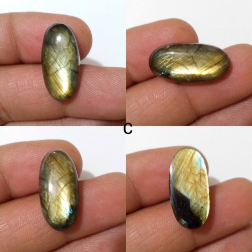 A+ Excellent Multi Fire Labradorite Oval Shape Loose Gemstone Jewelry For Making - Picture 4 of 13