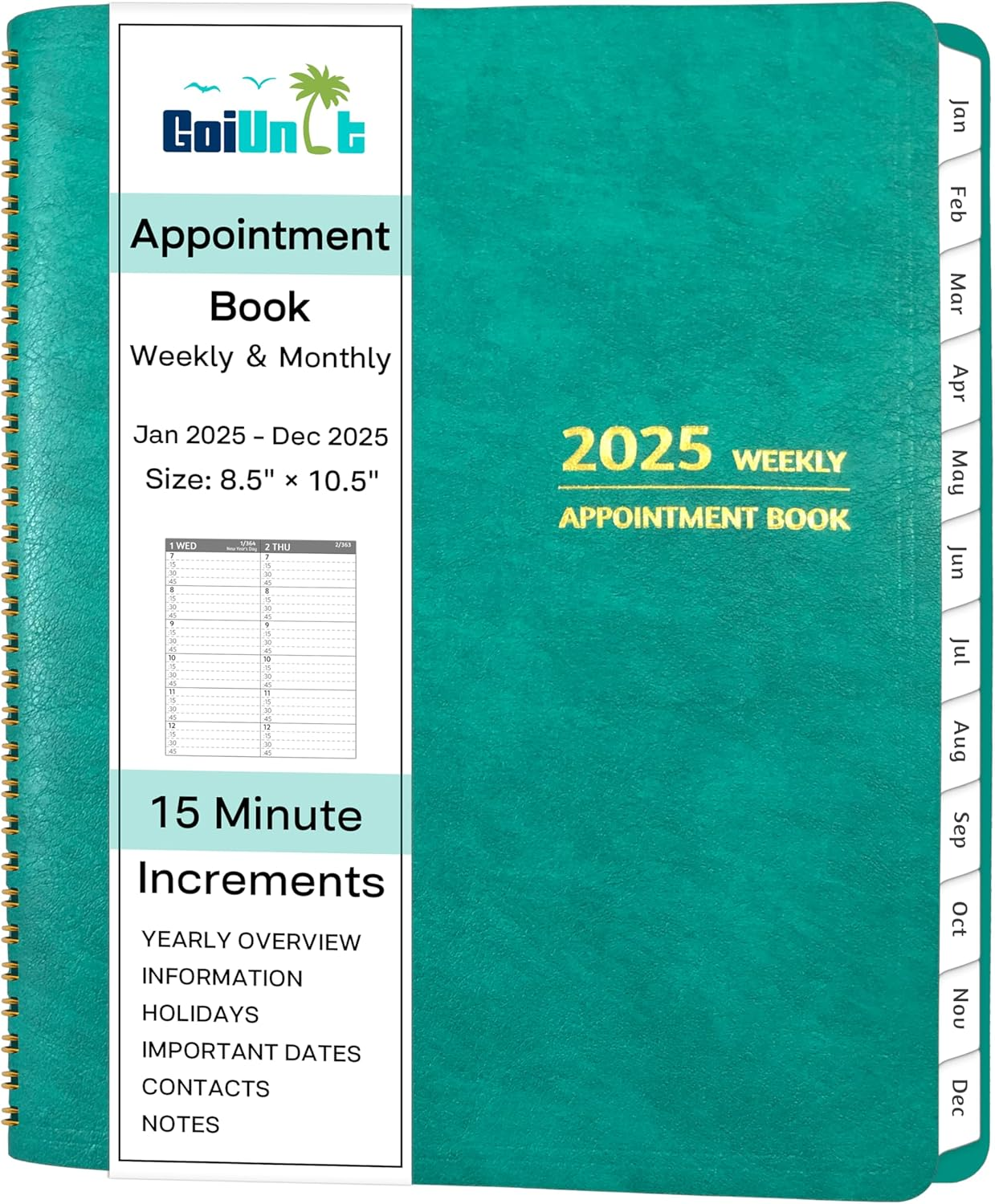Appointment Book 2025 - Appointment Planner with Weekly ＆ Monthly Spread, Januar