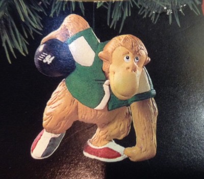 Hallmark Keepsake It's A Strike Bowling Ape Bowler Christmas 1994 Ornament