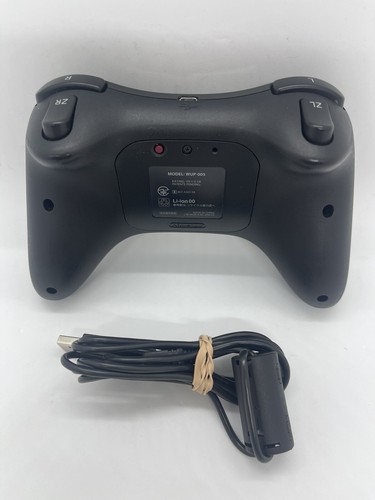 🎁 Offizieller Original Zubehör Hersteller Nintendo Wii U Pro Schwarz Wireless Controller WUP-005 - Bild 2 von 2