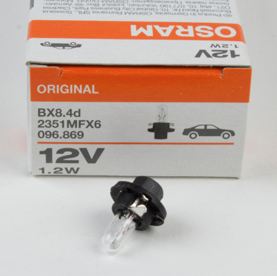 (10PC) 2351MFX6 OSRAM 1.2W 12V BX8.4d miniature instrument 1,2w bx8,4d Germany