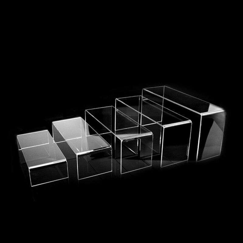 5PCS Acrylic Jewellery Stand Display Super Clear Makeup Riser Holder