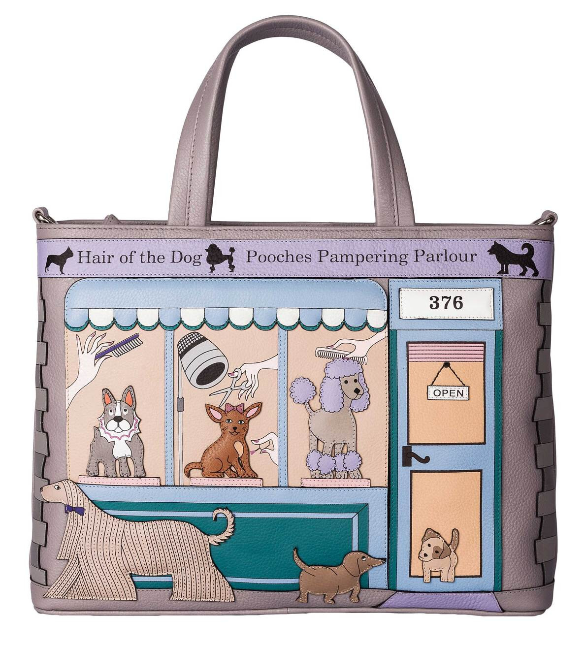 Mala Leather Pampering Parlour Beaus Dog Large Grab Shoulder Handbag + Dust Bag