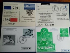 FRANCE LOT de 4 souvenirs philatéliques de La Poste destinés aux réservataires