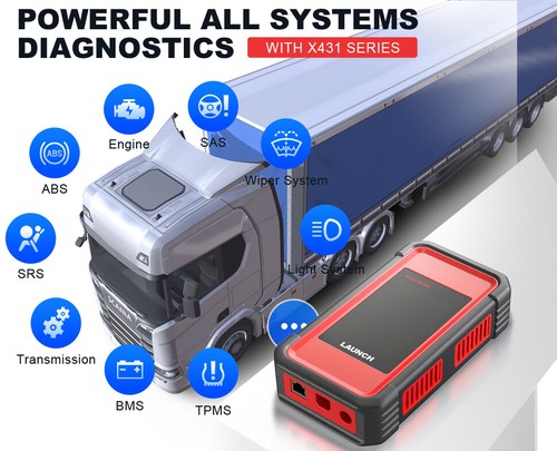 LAUNCH X431 SmartLink C HDIII KFZ OBD2 Diagnosegerät für 24V Schwerlast LKW PKW - Bild 6 von 16