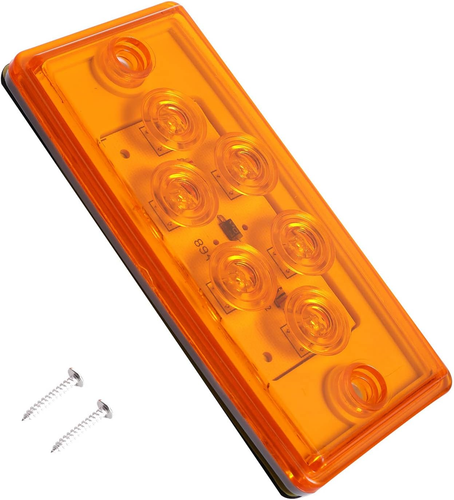 5pcs Freightliner Cab Lights 6 LED Amber Roof Top Clearance Marker Lights Com... - Picture 6 of 12