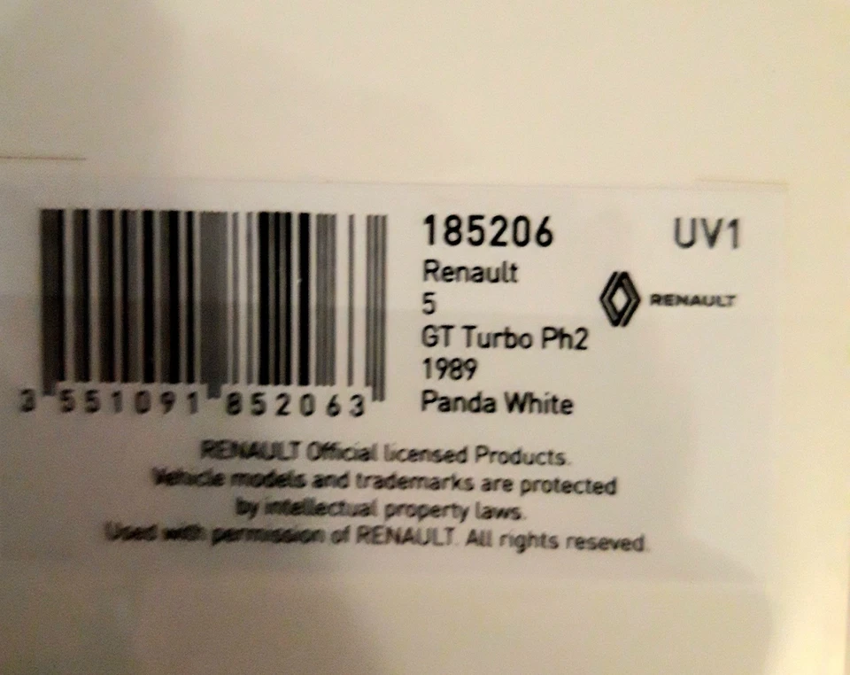 Renault 5 GT Turbo Phase 2 Ph2 Panda White Bianco 1989 Norev 1:18 Nuovo 1/18 - Immagine 4 di 4