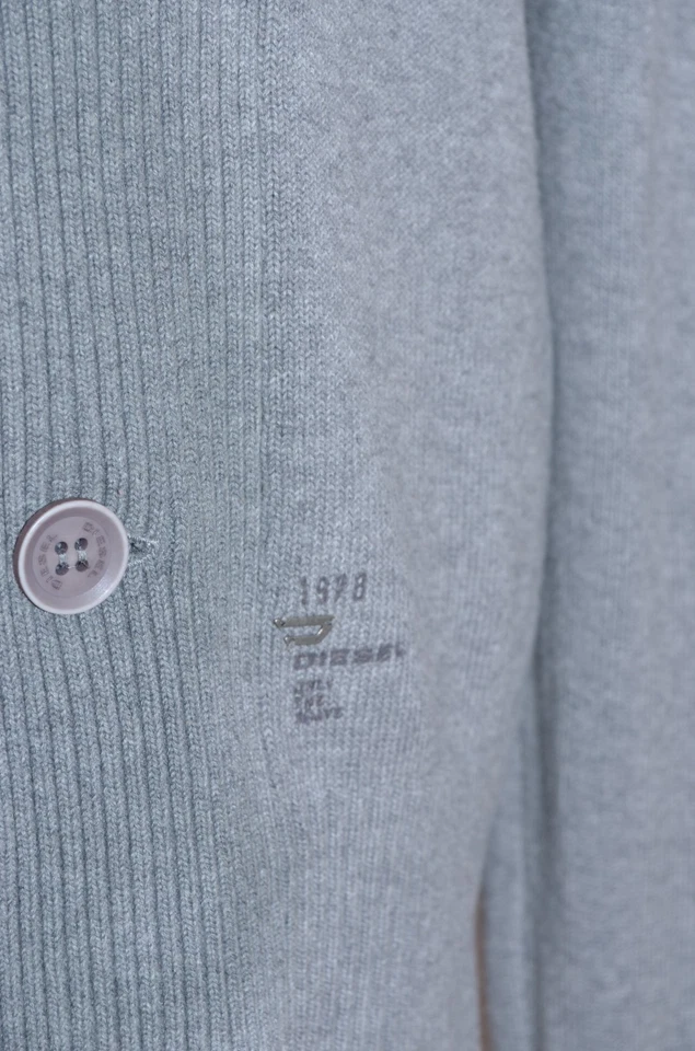 Cárdigan para hombre Diesel Jersey Gris Tejido Doble Pecho Con Capucha Talla XL Foto 4 de 4