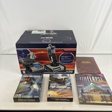 Lot of SAITEK X52 Flight Control System PC Joystick Throttle Complete W Games