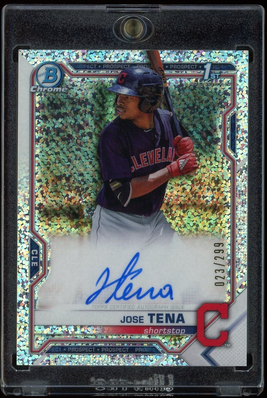 2021 1st Bowman Chrome Jose Tena Speckle Refractor Auto #23/299