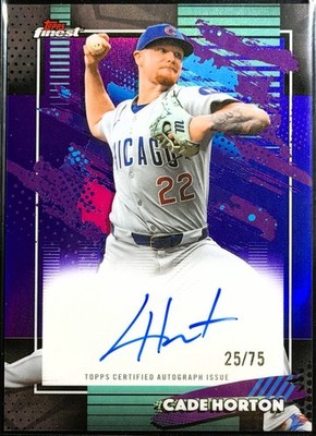 2026 Topps Finest Cade Horton Auto Purple Refractor /75 #FA-CH Cubs SP