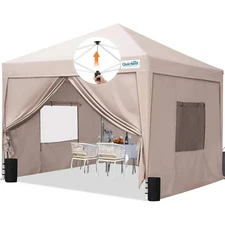 Privacy 10x10 Pop Up Canopy Tent with Sidewalls Easy Setup Outdoor