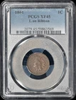 1864 Indian One Cent 1c Penny L on Ribbon PCGS XF45