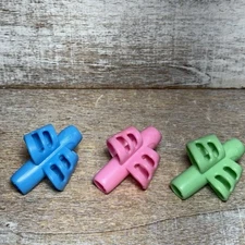 Lot of 3 The Pencil Grip Duo Standard Pencil Grip Pink, Blue, Green Brand New