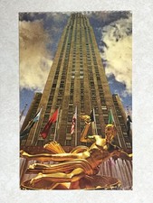 M2176 Postcard RCA Building New York, postmarked Secaucus New Jersey NJ