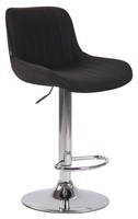 Barhocker Lentini Stoff Chrom Schwarz