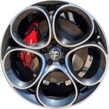 20" Alfa Romeo Stelvio Wheel Rim Factory OEM 58208 2020-2024 Machined Black