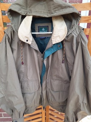 Rainforest Jacket Vintage Spring Olive hooded double pocket Adult Medium