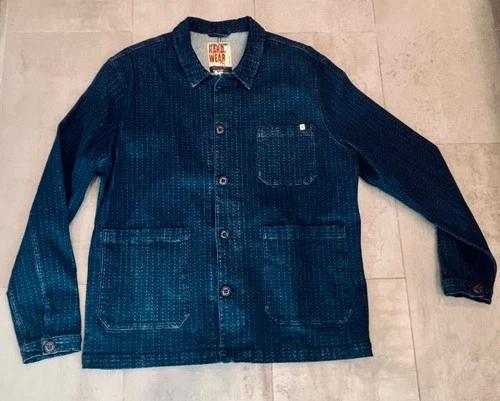 NWT And Son's Trading "Hard Wear" Men's Sz 2XL Blue Denim Stockton Chore Jacket - product listing photo