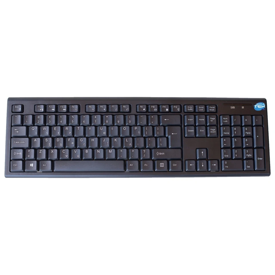 Wireless Black Keyboard Greek Layout QWERTY Universal - Image 2 of 4