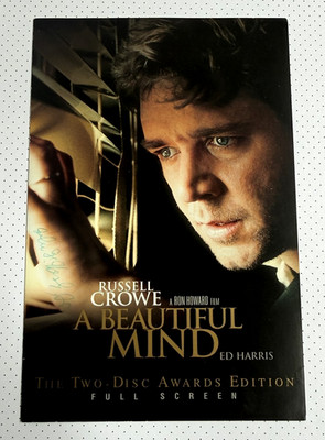 John Nash Signed A Beautiful Mind DVD Insert Nobel Laureate Mathematician TTM