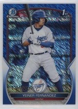2023 Bowman Chrome Prospects Blue Shimmer Refractor /150 Yeiner Fernandez 0sn6