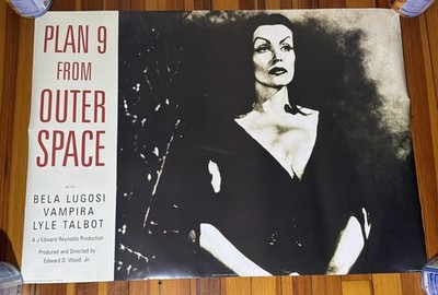 Plan 9 From Outer Space Poster 1996 with Bela Lugosi, Vampira, Lyle Talbot