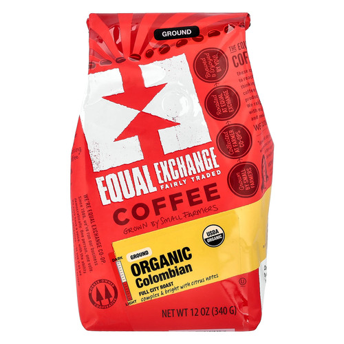 Organic Coffee, Colombian, Ground, Full City Roast, 12 oz (340 g)