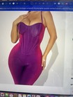 Women’s XS Purple/Pink Colorblock Sweetheart Neck Sleeveless Skinny Jumpsuit — photo 5