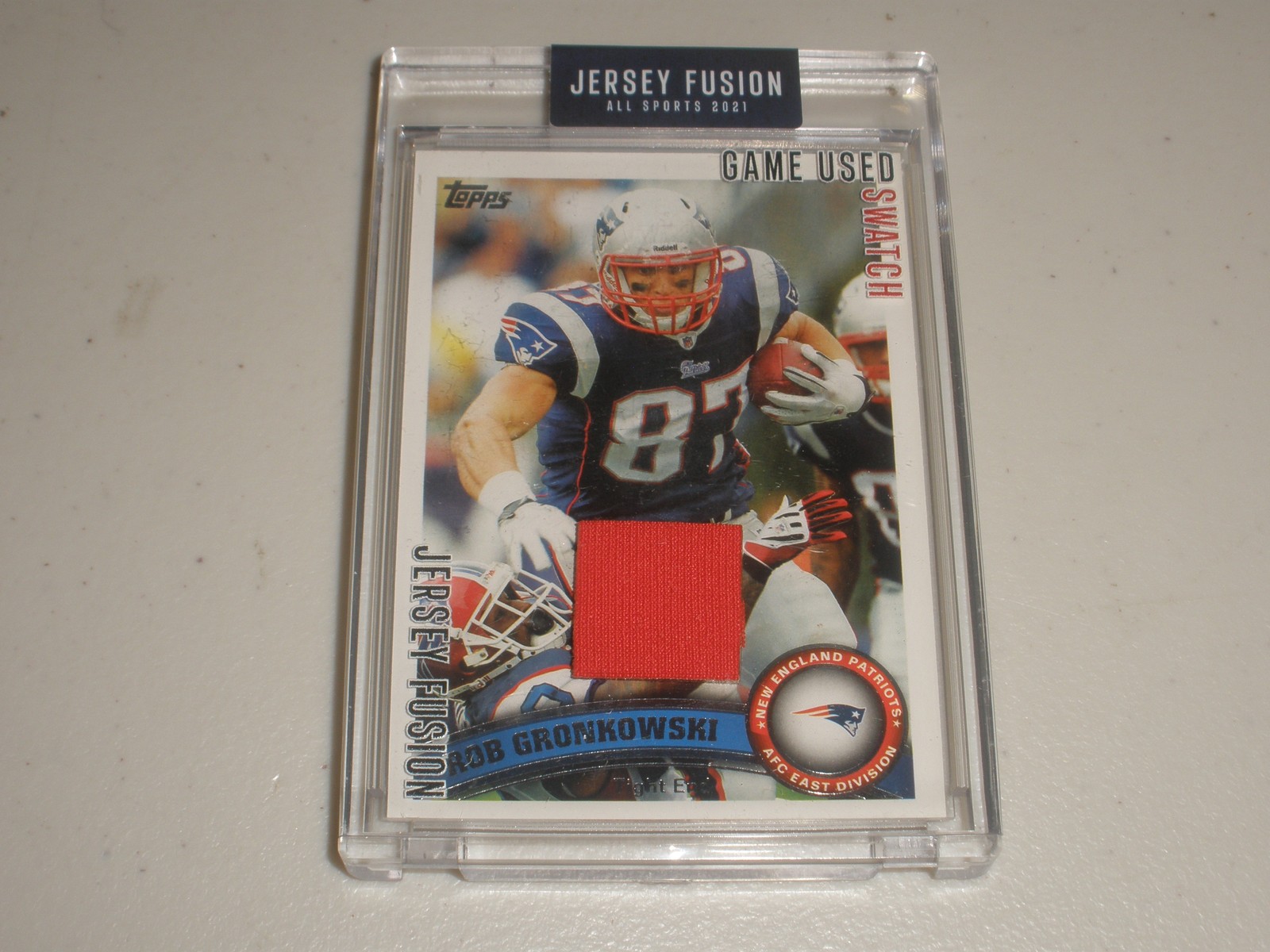 2011 Topps Jersey Fusion Game Used Jersey Rob Gronkowski view 1
