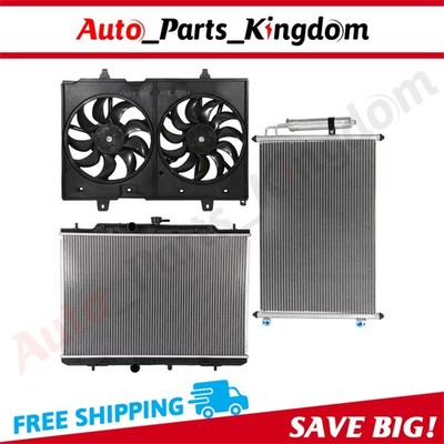 Electric Radiator Condenser Cooling Fan Kit For 2010-2013 Nissan Rogue 2.5L