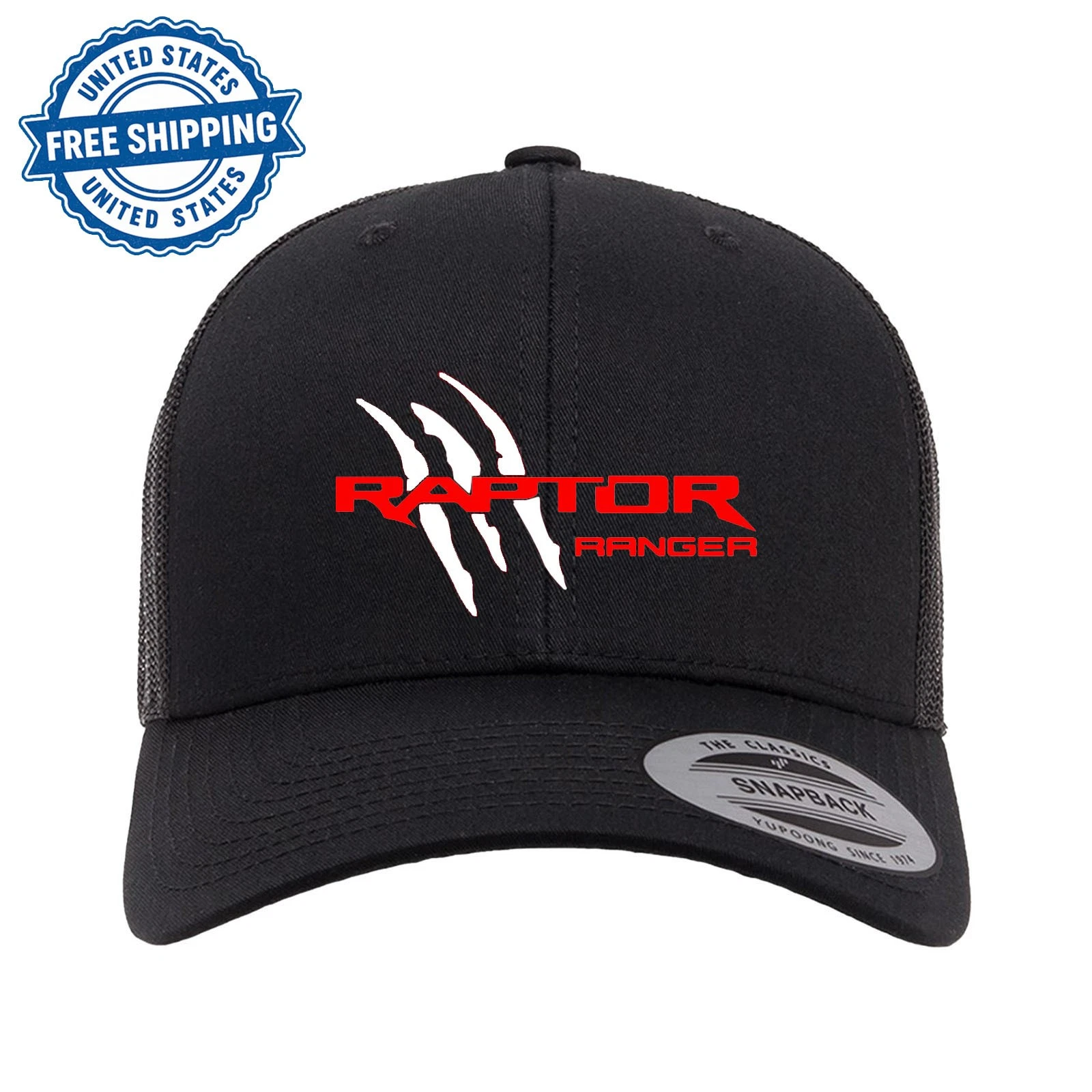 Ford Raptor Ranger Red Logo Trucker Hat Cap
