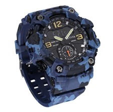 Activa X Invicta BlackOps Digital Men's Watch-56mm, Camouflage,Blue ACW1637-003