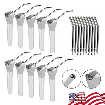 1-10x Dental Air Water Spray Triple Syringe 3 Way Handpiece w/ Nozzles/Tips/Tube
