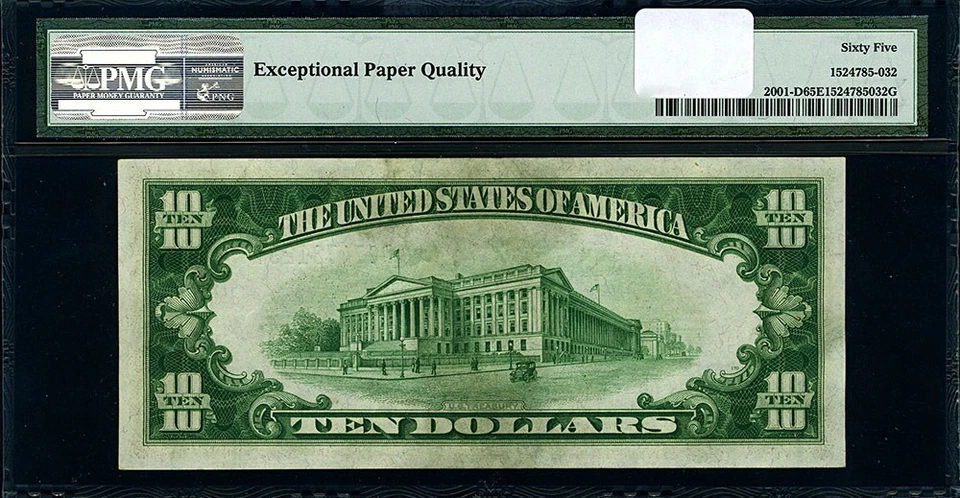 FR. 2001 D $10 1928-A Federal Reserve Note Cleveland D-A Block Gem PMG CU65 EPQ - Image 3 of 3