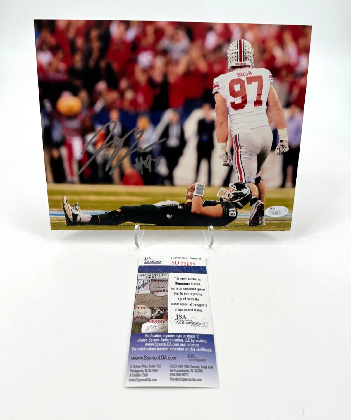 Joey Bosa Autographed Signed OHIO BUCKEYES 8X10 PHOTO JSA COA 