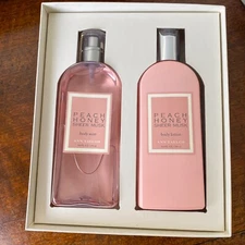 ANN TAYLOR Peach Honey Sheer Musk GIFT SET Body Lotion + MIST Full-Sized perfume