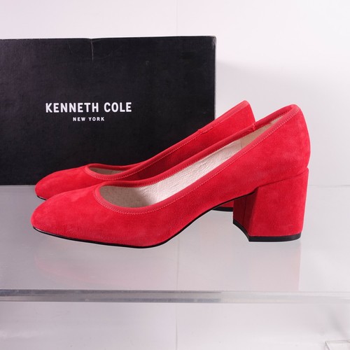 Kenneth Cole Eryn Suede Heel Shoes Red 
