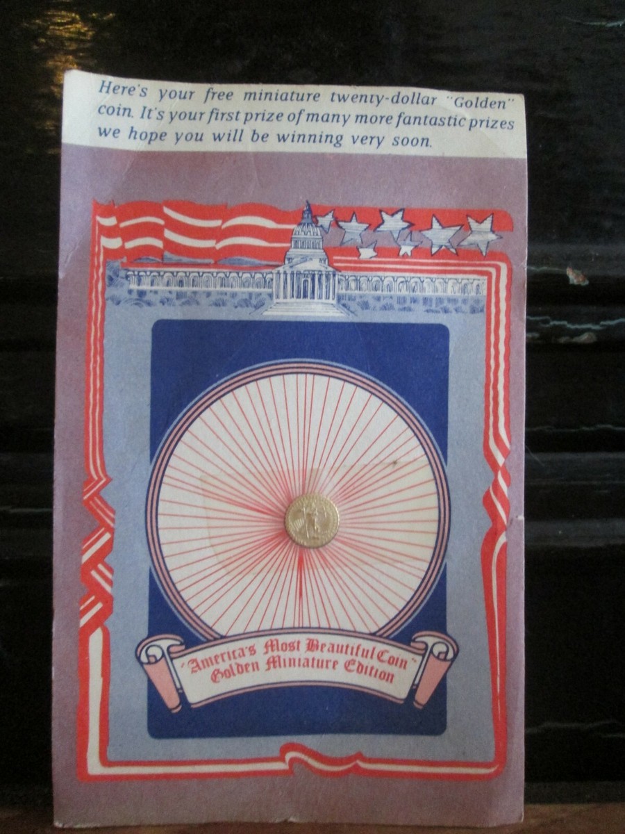 America's Most Beautiful Coin Mini Repro 1908 US Saint-Gaudens $20