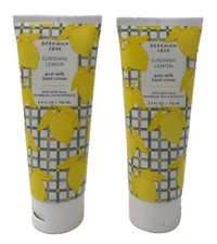 #Beekman 1802 SUNSHINE LEMON Goat Milk Hand Cream (3.4 oz. each) SEALED
