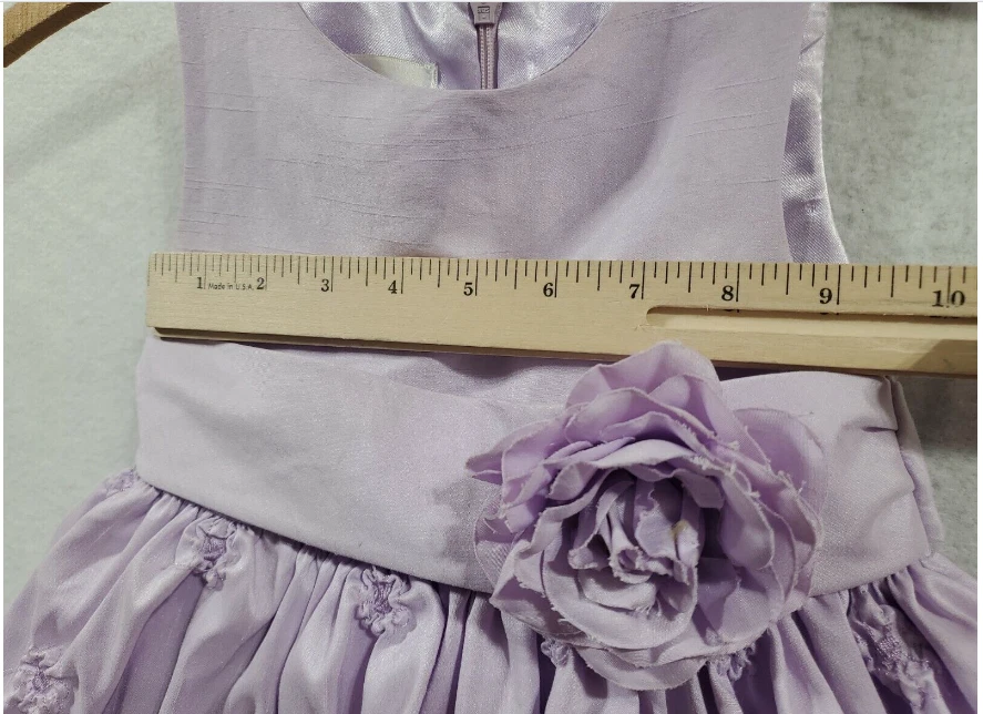 Princesa Americana Niñas 5 Vestidos para Púrpura Lavanda Ajuste y Acampanado Sin Mangas Foto 4 de 4