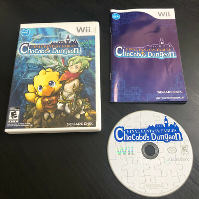 Final Fantasy Fables: Chocobo's Dungeon (Nintendo Wii, 2008) *CIB* Complete