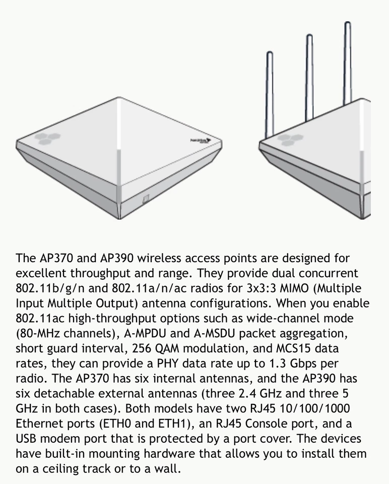 Aerohive AP370 High Performance Access Point New WiFi - Image 4 of 4