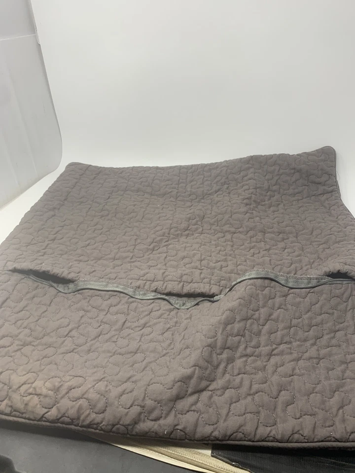 Ikea Euros Pillow Sham 26" Square Brown Quilted Cotton Zipper Closure Set of 2 Foto 2 de 4