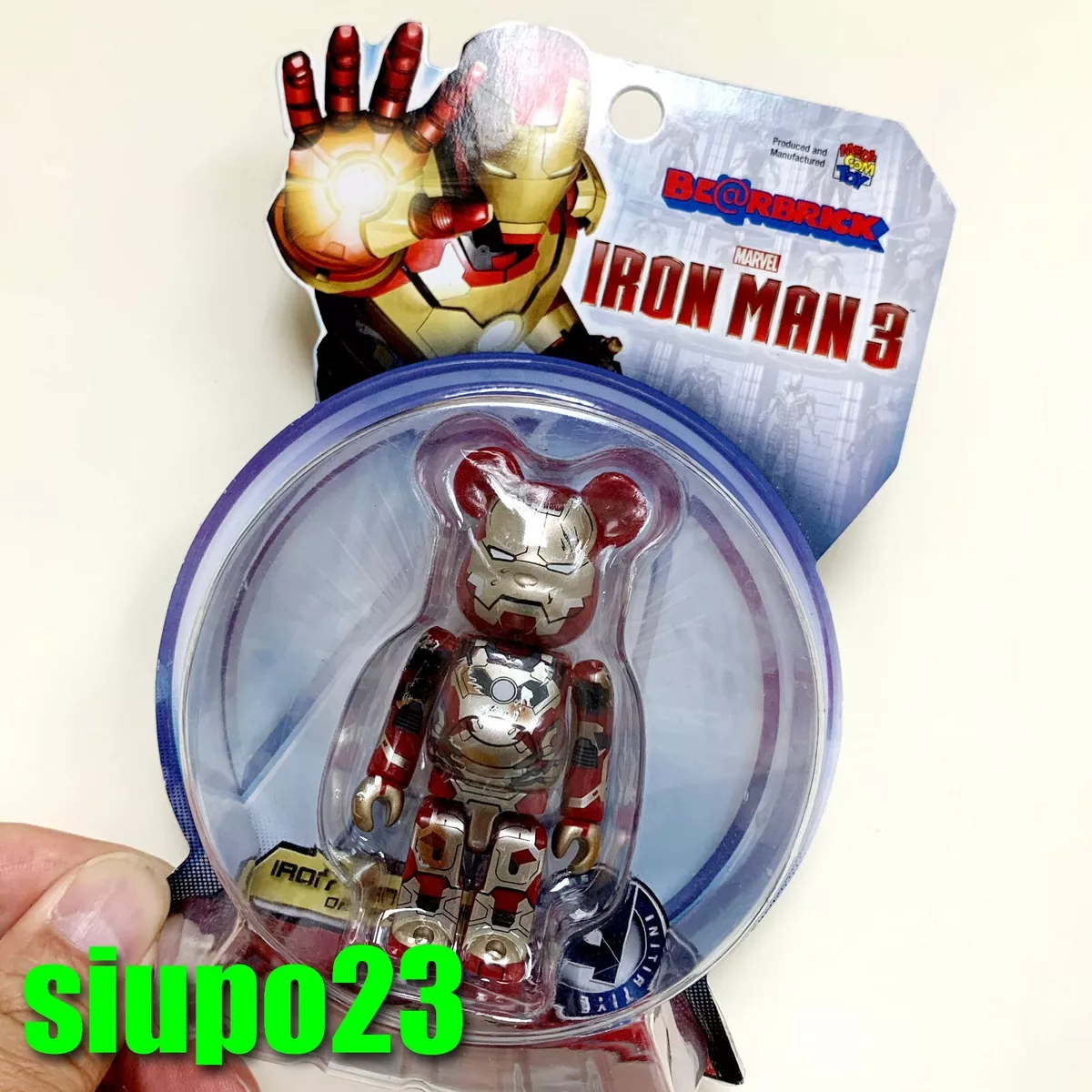 Medicom 100% Bearbrick ~ Marvel Ironman 3 Be@rbrick Mark 42 Damage