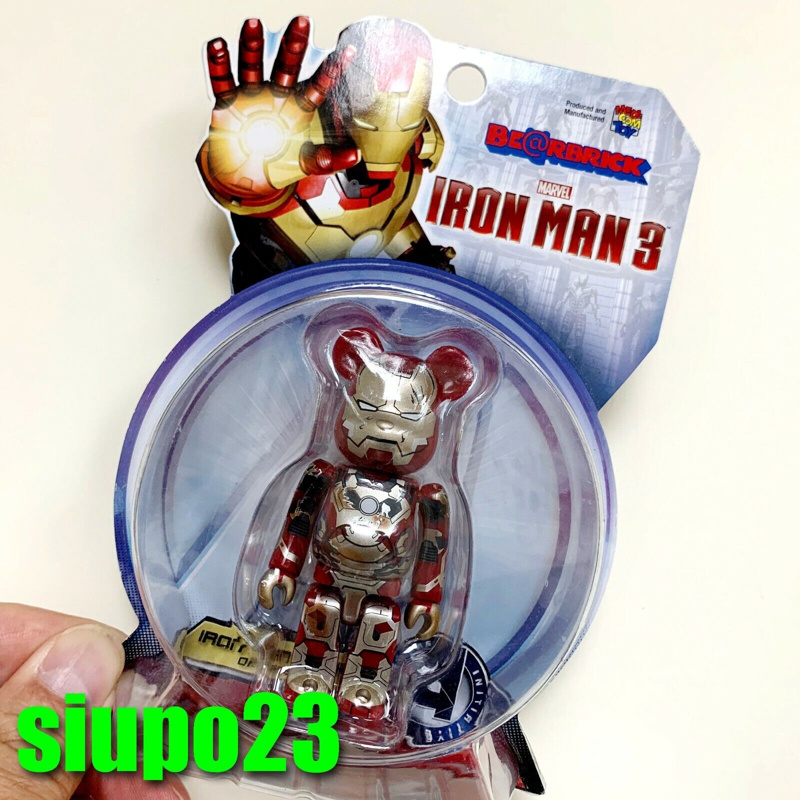 Medicom 100% Bearbrick ~ Marvel Ironman 3 Be@rbrick Mark 42 Damage Ver