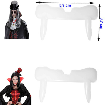 2 x Vampir Fang Zähne Vampirzähne Fangzähne Fasching Halloween