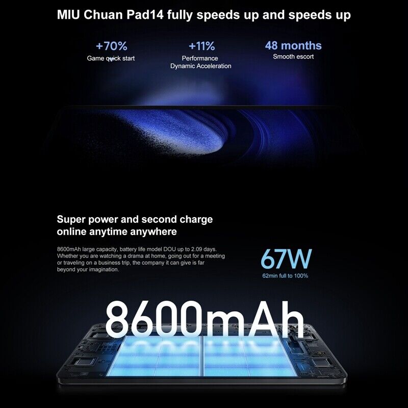 Xiaomi Mi Pad 6 PRO Tablet 11 Snapdragon 8+ 144Hz 2.8K Display