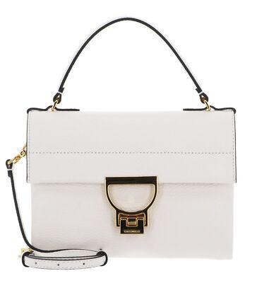 COCCINELLE Arlettis Handbag Handtasche Umhängetasche Tasche Blanco creme Neu